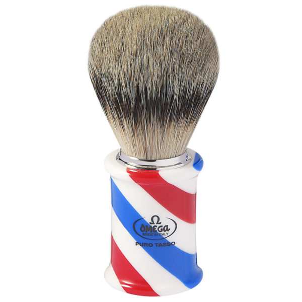 Pennello Da Barba Omega 6735 In Tasso Super Barber Pole