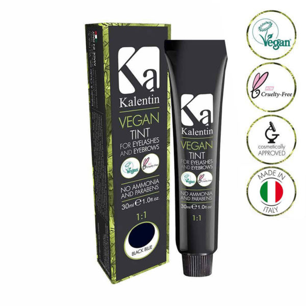 Kalentin Tinta Vegana Per Ciglia E Sopracciglia - Nero Blu