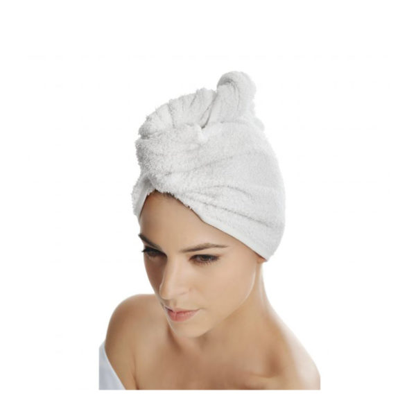 Turbante In Spugna 100% Cotone Bianco